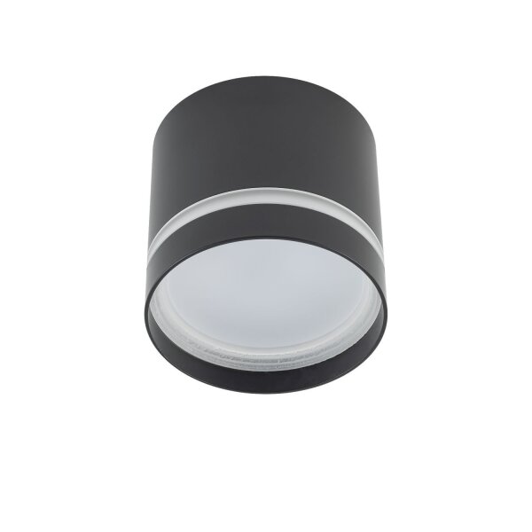 Spot Decke Schwarz GX53 Ø 8,5 cm rund H: 8,3 cm klein Metall