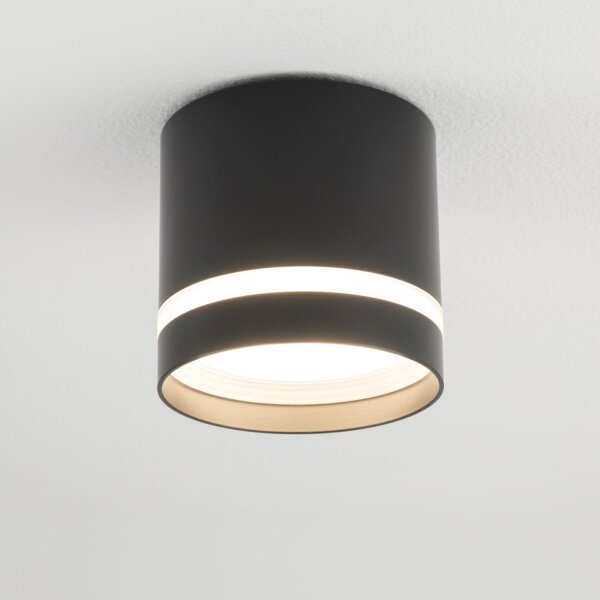 Spot Decke Schwarz GX53 Ø 8,5 cm rund H: 8,3 cm klein Metall