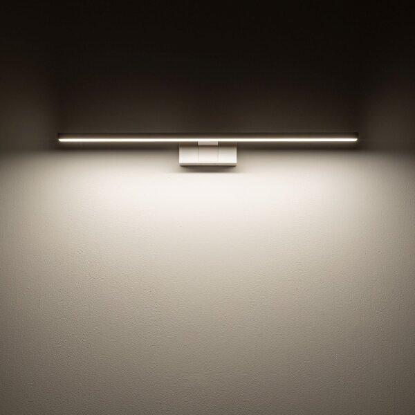 Lampe à miroir LED IP44 blanche aluminium 3000 K 900 lm