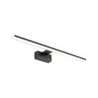 Lampe &agrave; miroir LED noire IP44 3000 K 850 lm aluminium