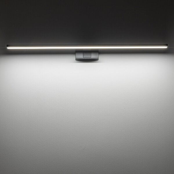 Lampe LED pour miroir IP44 noire 4000 K blanc neutre