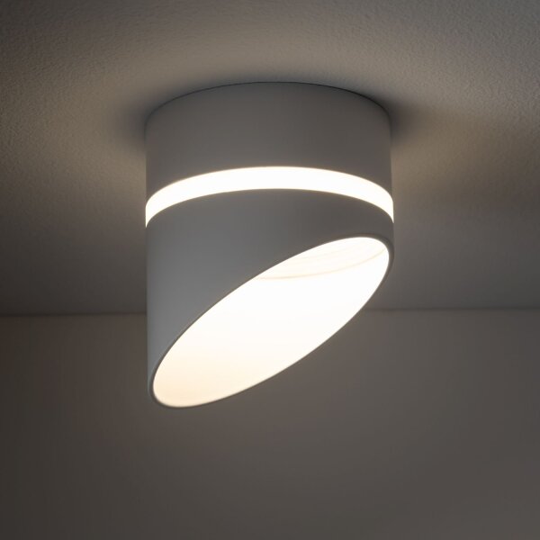 Plafonnier encastré Ø 8,5 cm H : 12 cm GX53 Blanc