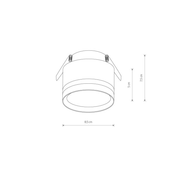 Spot encastré Noir GX53 Ø 8,5 cm Aluminium Moderne