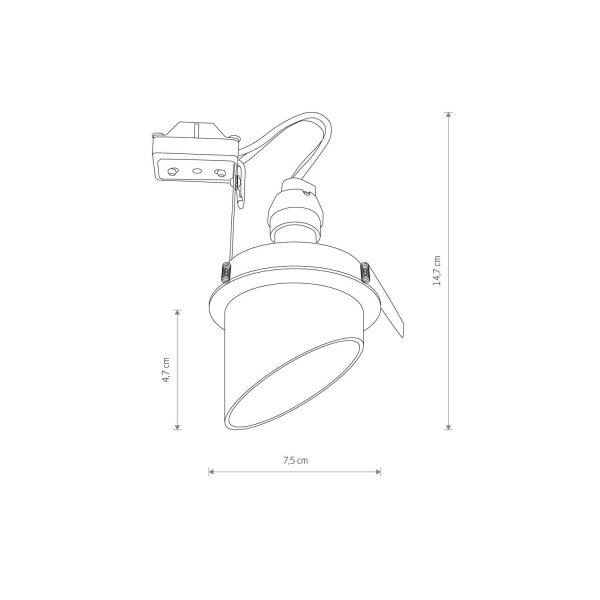 Einbaustrahler GU10 Weiß Aluminium Ø 7,5 cm innen Decke