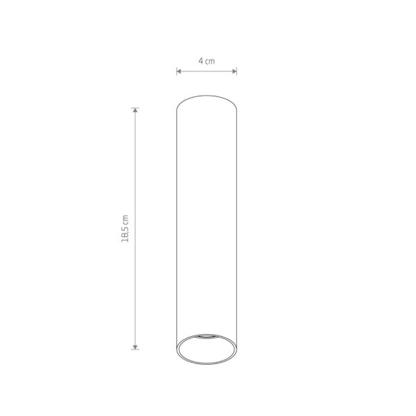 Spot Decke GU10 R35 Ø 4 cm H: 18,5 cm Weiß Metall Modern ROJA