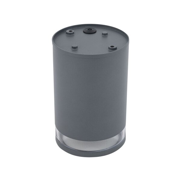 Deckenlampe außen IP44 Ø 11 cm klein Grau für E27
