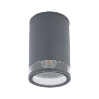 Deckenlampe außen IP44 Ø 11 cm klein Grau...