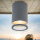Deckenlampe außen IP44 Ø 11 cm klein Grau für E27