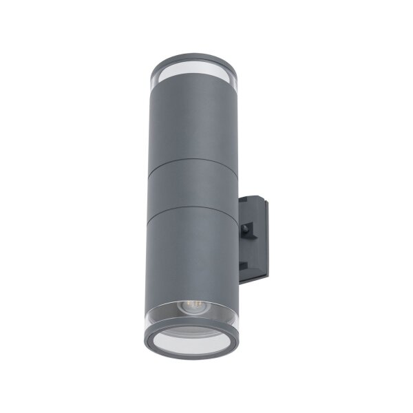 Lampe dextérieur murale 2 flammes Up Down IP44 E27 aluminium