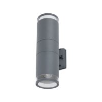 Außenleuchte Wand 2-flammig Up Down IP44 E27 Aluminium