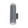 Lampe dextérieur murale 2 flammes Up Down IP44 E27 aluminium