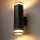 Lampe dextérieur murale 2 flammes Up Down IP44 E27 aluminium