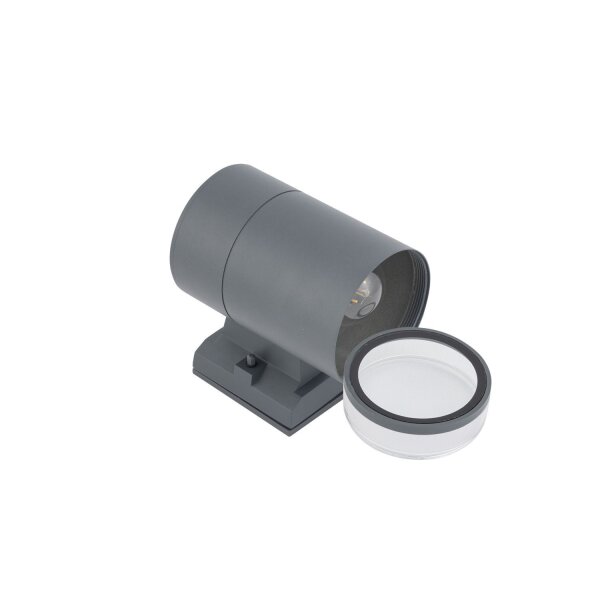 Außenlampe Wand IP44 E27 Graphit Downlight Eingang
