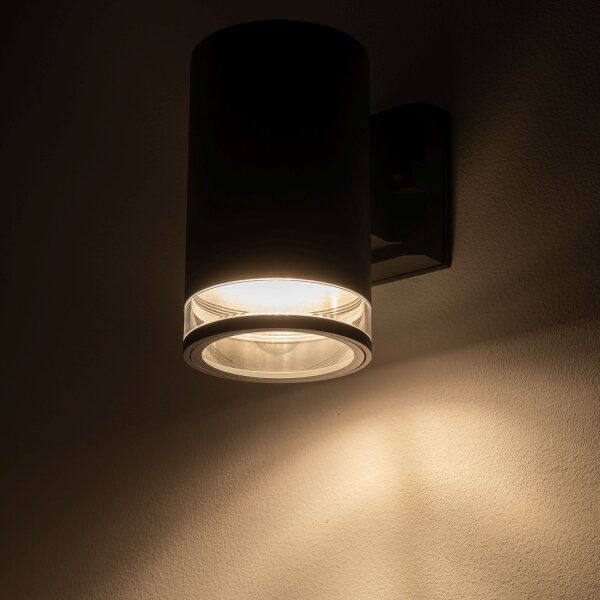 Außenlampe Wand IP44 E27 Graphit Downlight Eingang