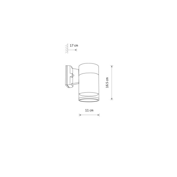 Außenlampe Wand IP44 E27 Graphit Downlight Eingang