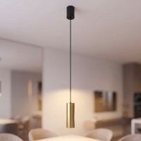 H&auml;ngelampe GU10 R35 &Oslash; 4 cm in Schwarz Messing Metall Modern