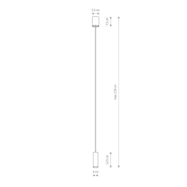 Pendelleuchte Ø 4 cm GU10 R35 Weiß Metall verstellbar