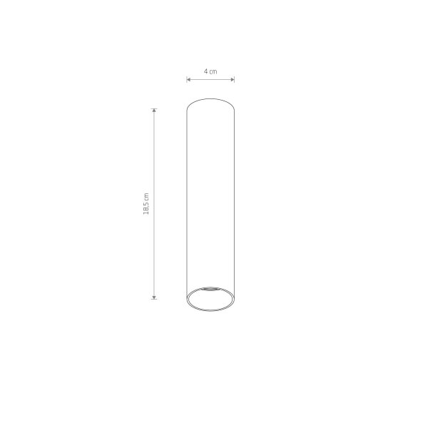 Plafonnier Ø 4 cm GU10 R35 Noir Métal Moderne ROJA