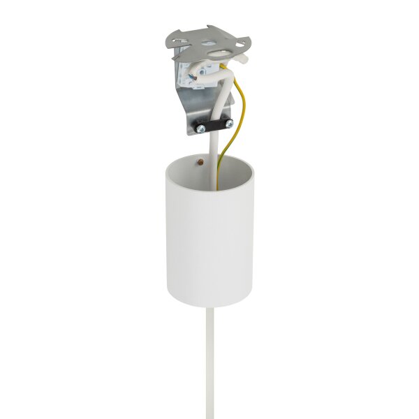 Hängelampe schmal Ø 4 cm Weiß Metall GU10 R35 ROJA