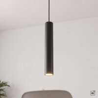 Hängelampe GU10 R35 Ø 4 cm Schwarz Metall...