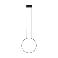 Lampe &agrave; suspendre LED Noir 3000 K 560 lm Anneau...