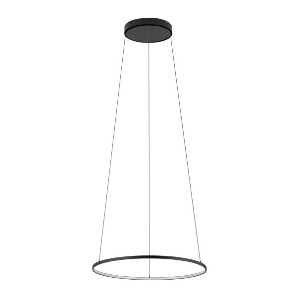 Ring Lustre LED Noir 3000 K 560 lm Ø 45 cm Métal