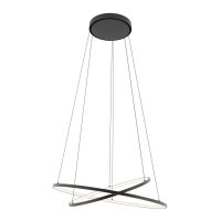 LED Hängeleuchte rund 2 Ringe Ø 60 cm +...