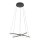 LED Hängeleuchte rund 2 Ringe Ø 60 cm + Ø 45 cm Schwarz 3000 K