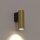 Wandlampe Messing Schwarz GU10 R35 H: 12 cm Metall Modern