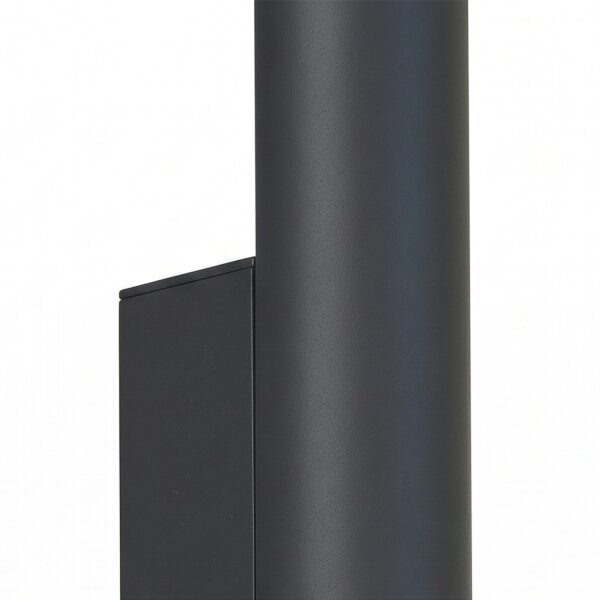 Applique murale noire 2 flammes Up Down GU10 R35 métal