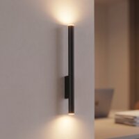 Wandleuchte Schwarz 2-flammig Up Down GU10 R35 Metall