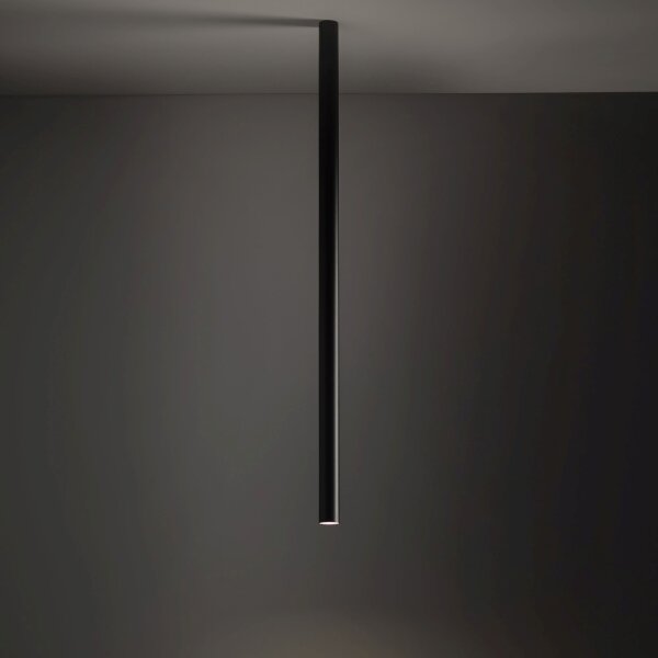 Deckenlampe GU10 R35 Ø 4 cm H: 90 cm schmal Schwarz Metall