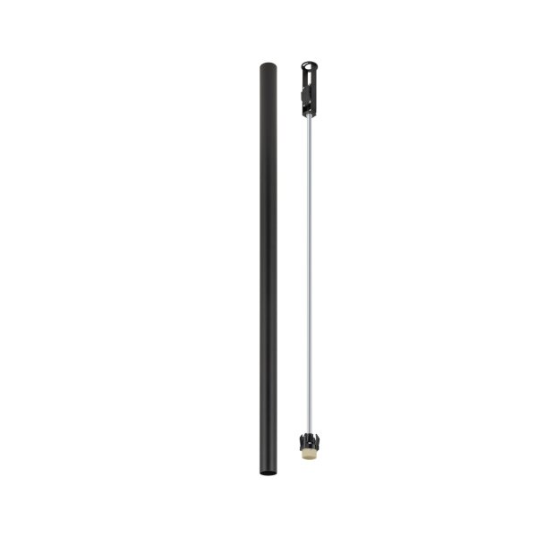 Deckenlampe GU10 R35 Ø 4 cm H: 90 cm schmal Schwarz Metall