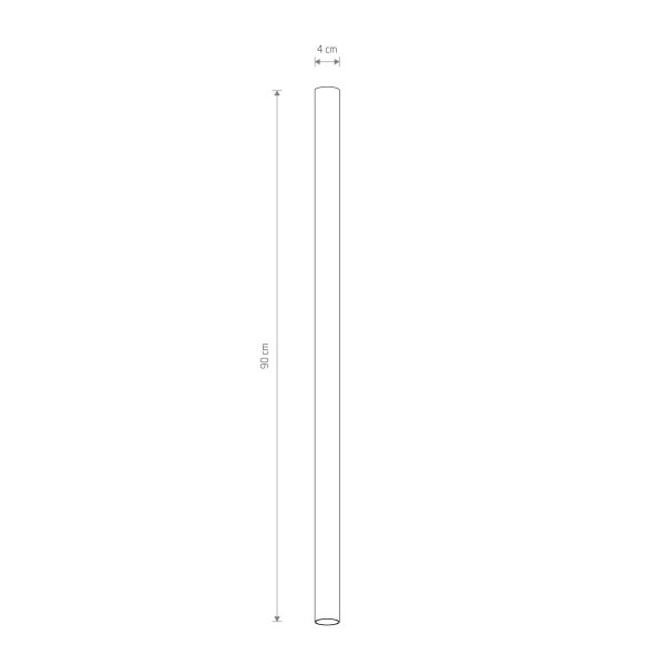 Deckenlampe GU10 R35 Ø 4 cm H: 90 cm schmal Schwarz Metall