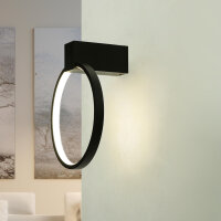 Applique LED noire 4000 K anneau &Oslash; 18 cm...