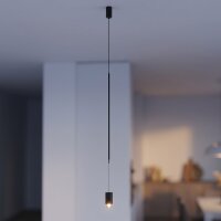 LED Hängeleuchte schmal Ø 5,5 cm Schwarz 4000...