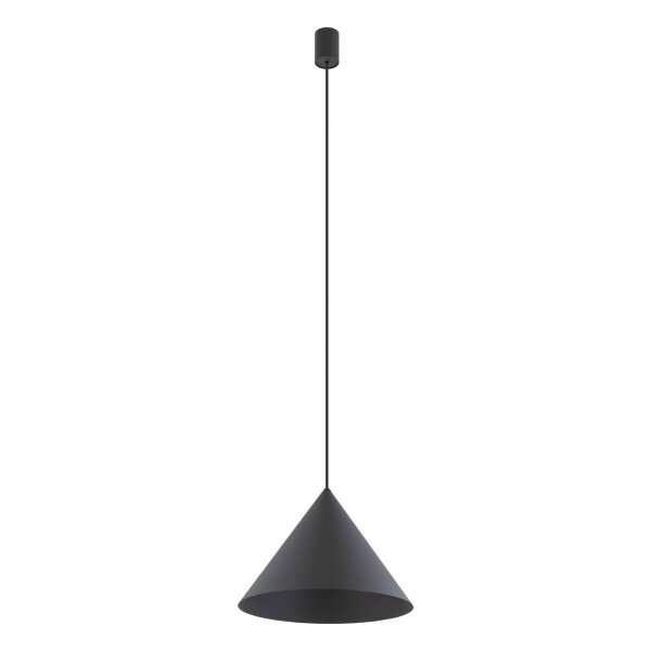 Pendelleuchte Metall Ø 35 cm Grau Retro GU10 Kegelschirm
