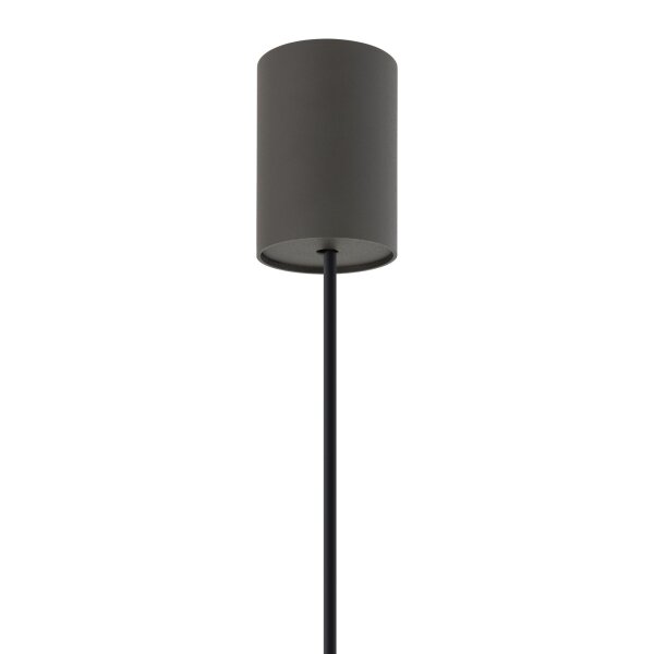 Pendelleuchte Metall Ø 35 cm Grau Retro GU10 Kegelschirm