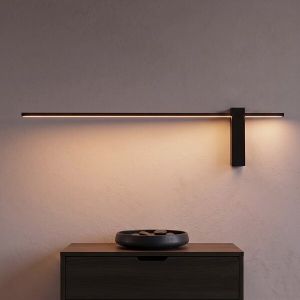 LED Wandlampe indirekt 120 cm lang Schwarz 4000 K
