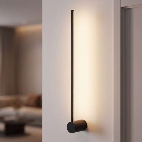 Applique LED noire aluminium 4000 K 390 lm indirecte