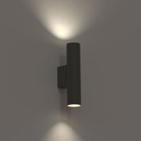 Wandleuchte 2-flammig Up Down Grau GU10 R35 Metall Modern