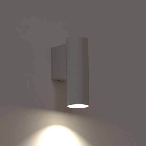 Wandlampe GU10 R35 Hellgrau Metall Modern Downlight innen