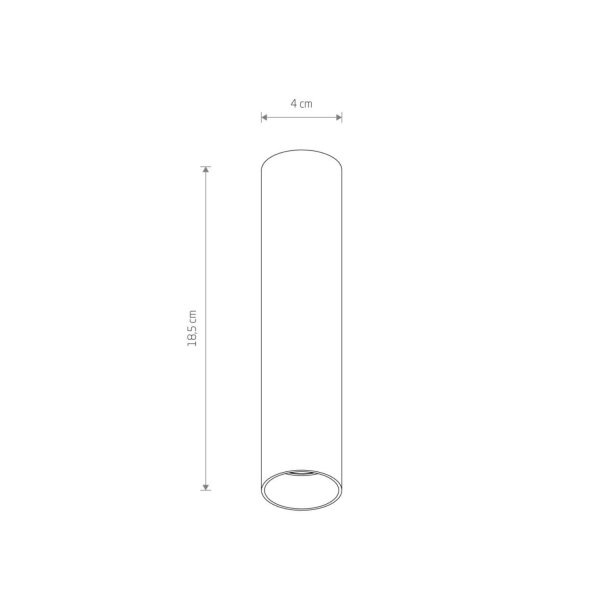 Plafonnier GU10 R35 Ø 4 cm H : 18,5 cm Laiton véritable Métal