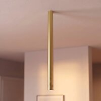 Deckenspot GU10 R35 Messing H: 75 cm 4 cm schmal