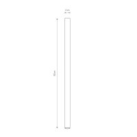 Deckenspot Metall H: 90 cm Ø 4 cm Hellgrau GU10...