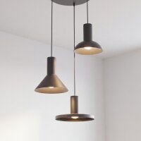 Pendelleuchte Schwarz 3-flammig GU10 Metall verstellbar