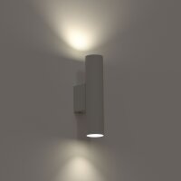 Wandlampe innen Up Down 2-flammig GU10 R35 Hellgrau Metall