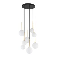 Lampe &agrave; suspendre Abat-jour sph&eacute;rique Noir...