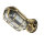 Maritime Außenleuchte Messing geriffeltes Glas IP64 E27
