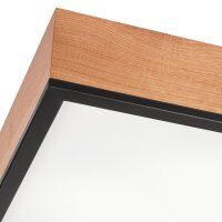 Deckenleuchte eckig B: 48 cm Holz Metall für 4x E27